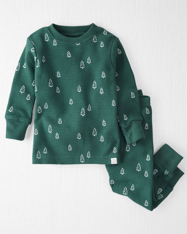 Product image 1 of Baby Christmas Tree Print Waffle Knit Pajamas Made with Organic Cotton