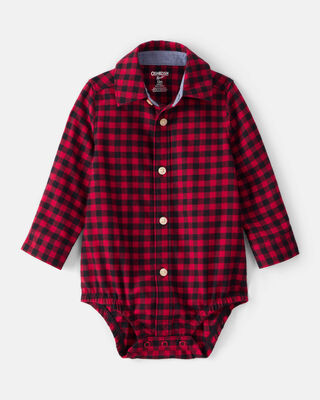 Baby Boy Herringbone Overalls - Black
