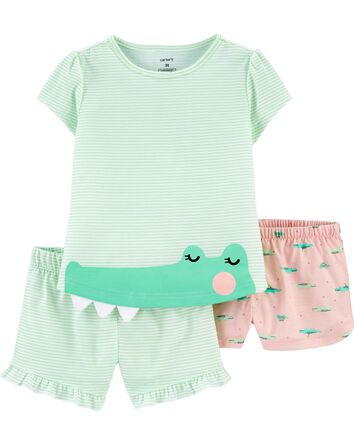 Striped Styles Toddler Girl 3 Piece Pajamas Carter S