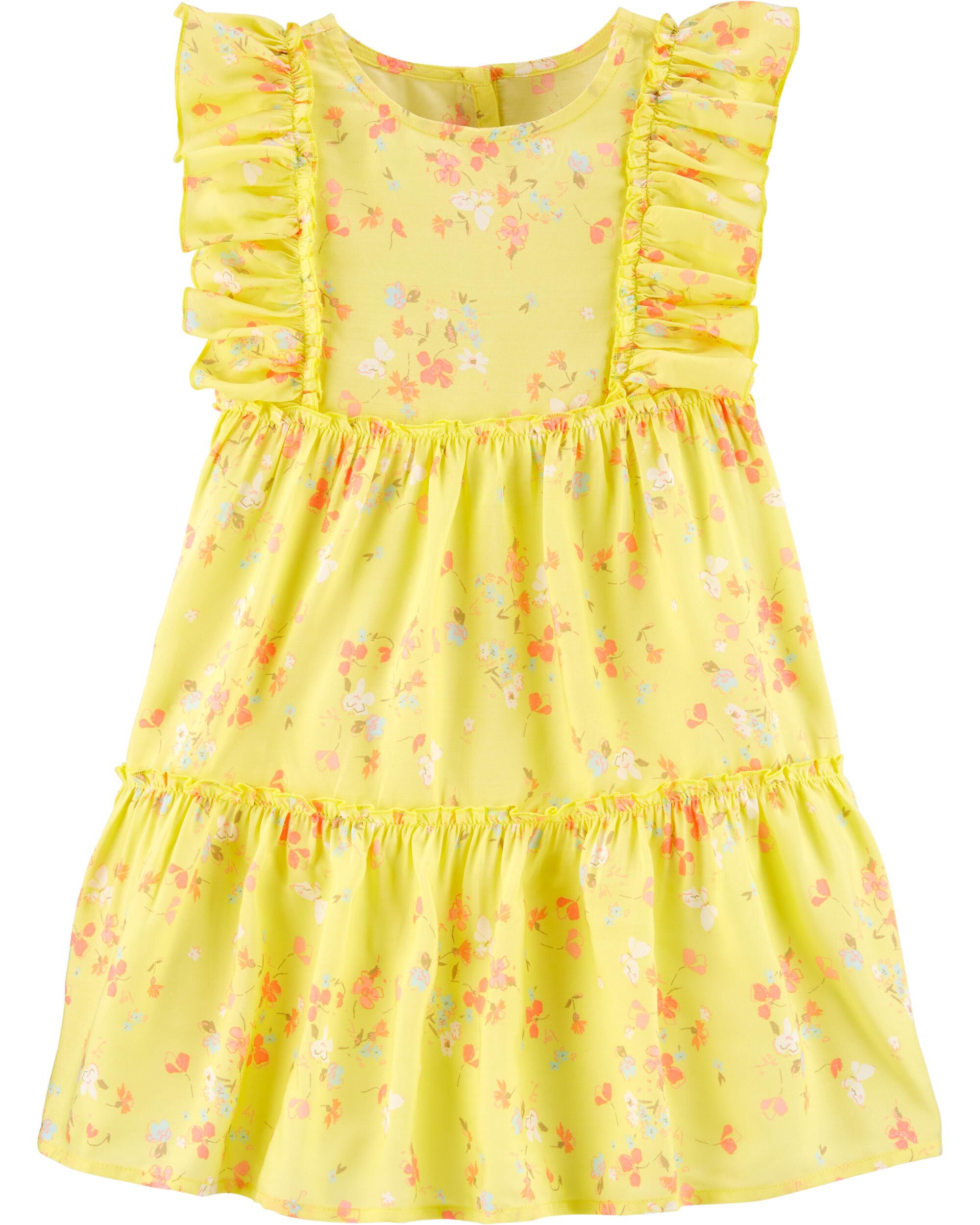 carters yellow floral dress