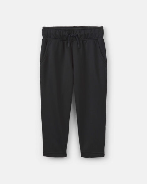 toddler boy french terry active pants - black