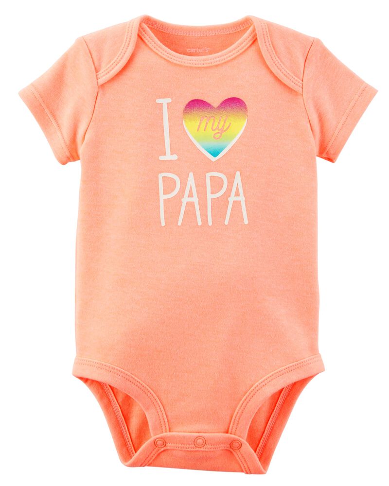 Neon I Love My Papa Collectible Bodysuit Carters Com
