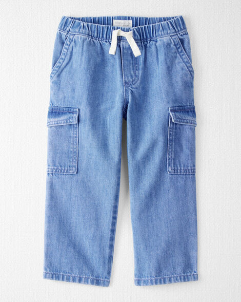 Toddler Organic Cotton Denim Cargo Pants