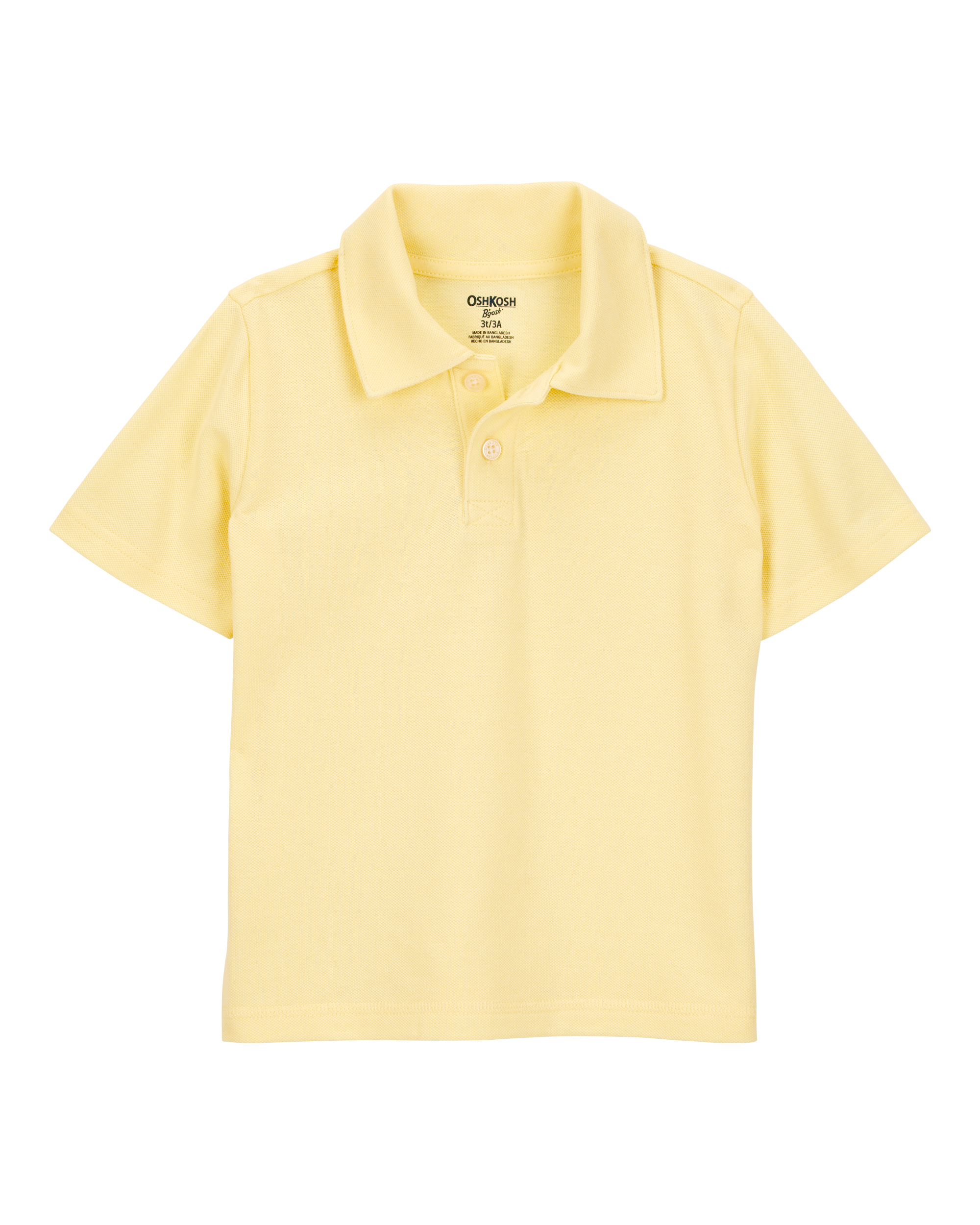 Toddler Pique Uniform Polo Shirt - Yellow