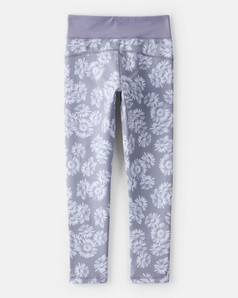 Product image 2 of Girls Floral Active Leggings - Purple