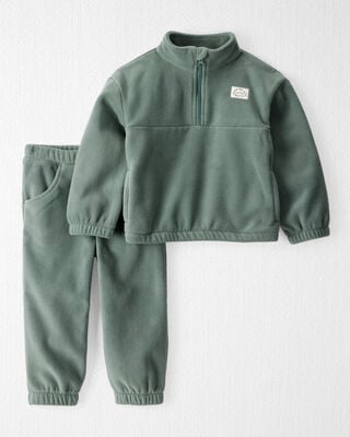 Toddler Girl 2-Piece Recycled Microfleece Set - Grey
