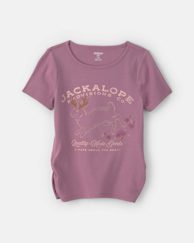 OshKosh B'gosh Girls 'Jackalope Provisions' Graphic Tee 10 Purple