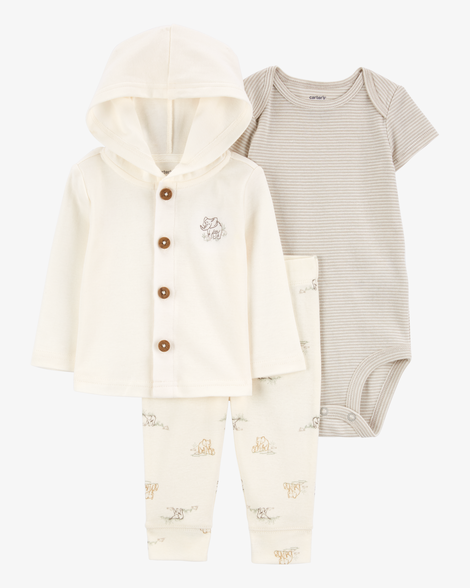 baby 3-piece elephant little jacket set