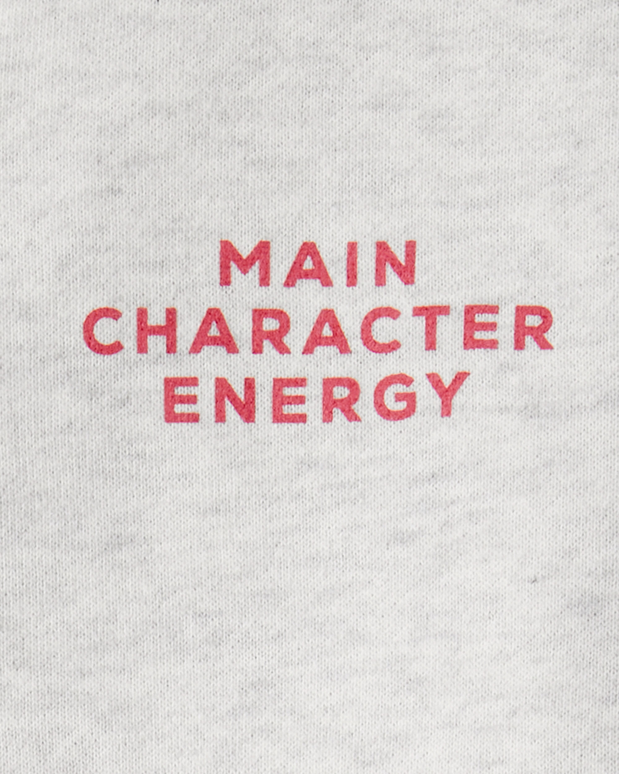 Girls Main Character Energy Quarter-Zip Pullover Sweatshirt - Grey