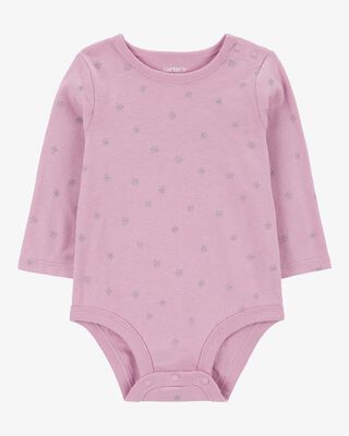 Product image 1 of Baby Glitter Snowflake Long-Sleeve Bodysuit