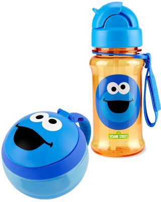 Product image 1 of Sesame Street Snack Cup & Straw Bottle Set - Cookie Monster