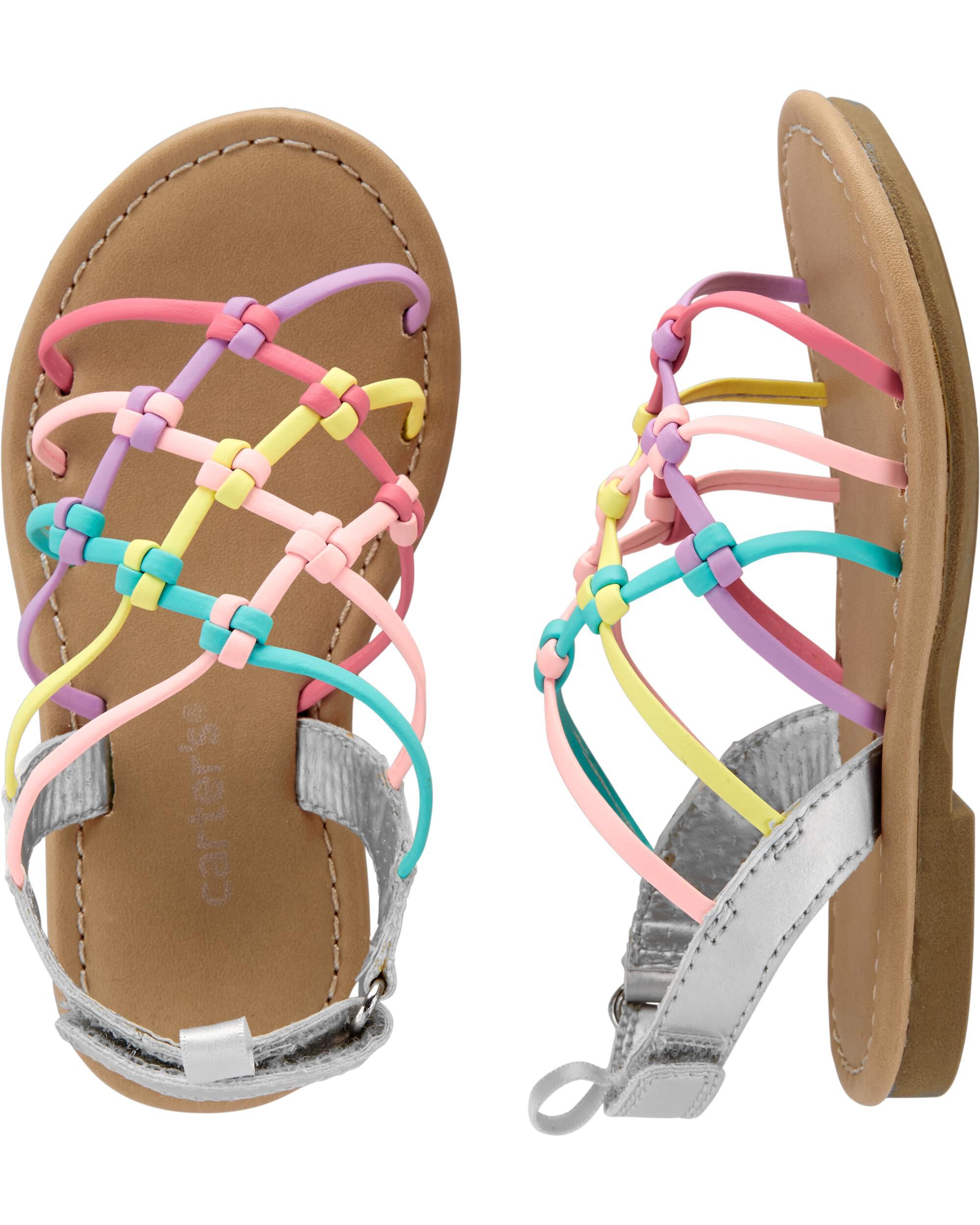 toddler rainbow sandals with backstrap