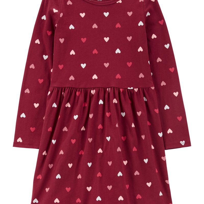 Kid Red Heart Jersey Dress | carters.com