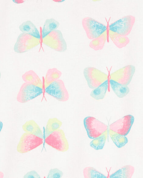 Product image 2 of Kid Butterfly Print Snug Fit Cotton 4-Piece Pajamas