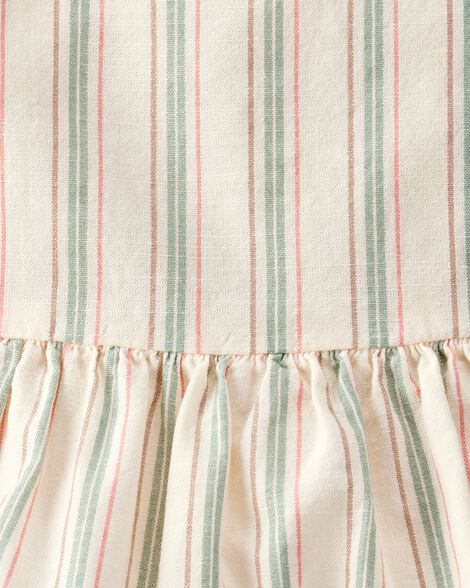  Product image 3 of Baby Striped Sunsuit Made with Organic Cotton and Linen Blend
