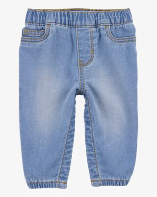 Product image 1 of Baby Pull-On Jeans With Snap Leg Closures - Blue