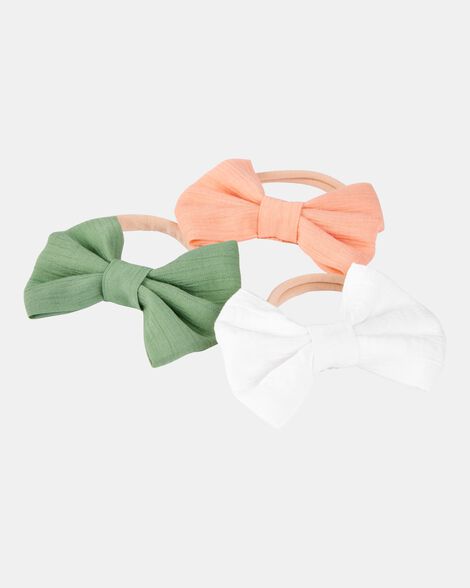 baby girl 3-pack headwraps - multi