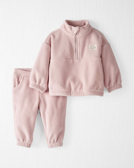 Product image 1 of Baby Girl 2-Piece Recycled Microfleece Set