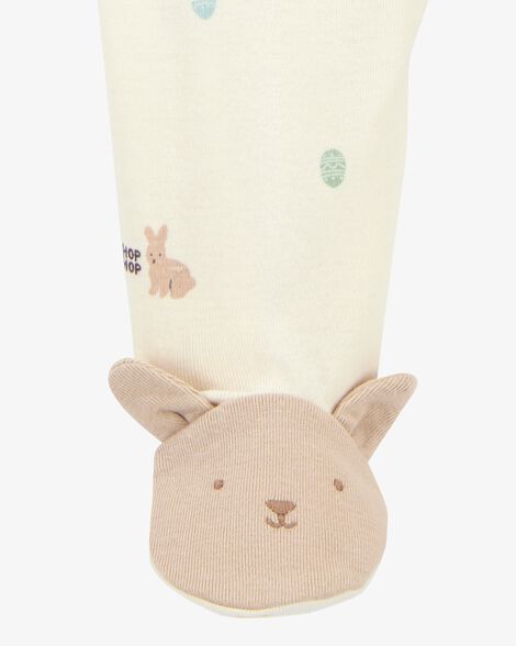  Product image 3 of Baby Bunny 2-Way Zip Cotton Sleep & Play Pajamas - Cream