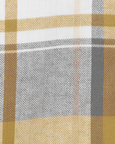  Product image 2 of Kid Plaid Cotton Long-Sleeve Button-Down Shirt - Plaid