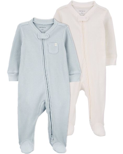 Product image 1 of Baby 2-Pack Thermal Textured Sleep & Play Pajamas