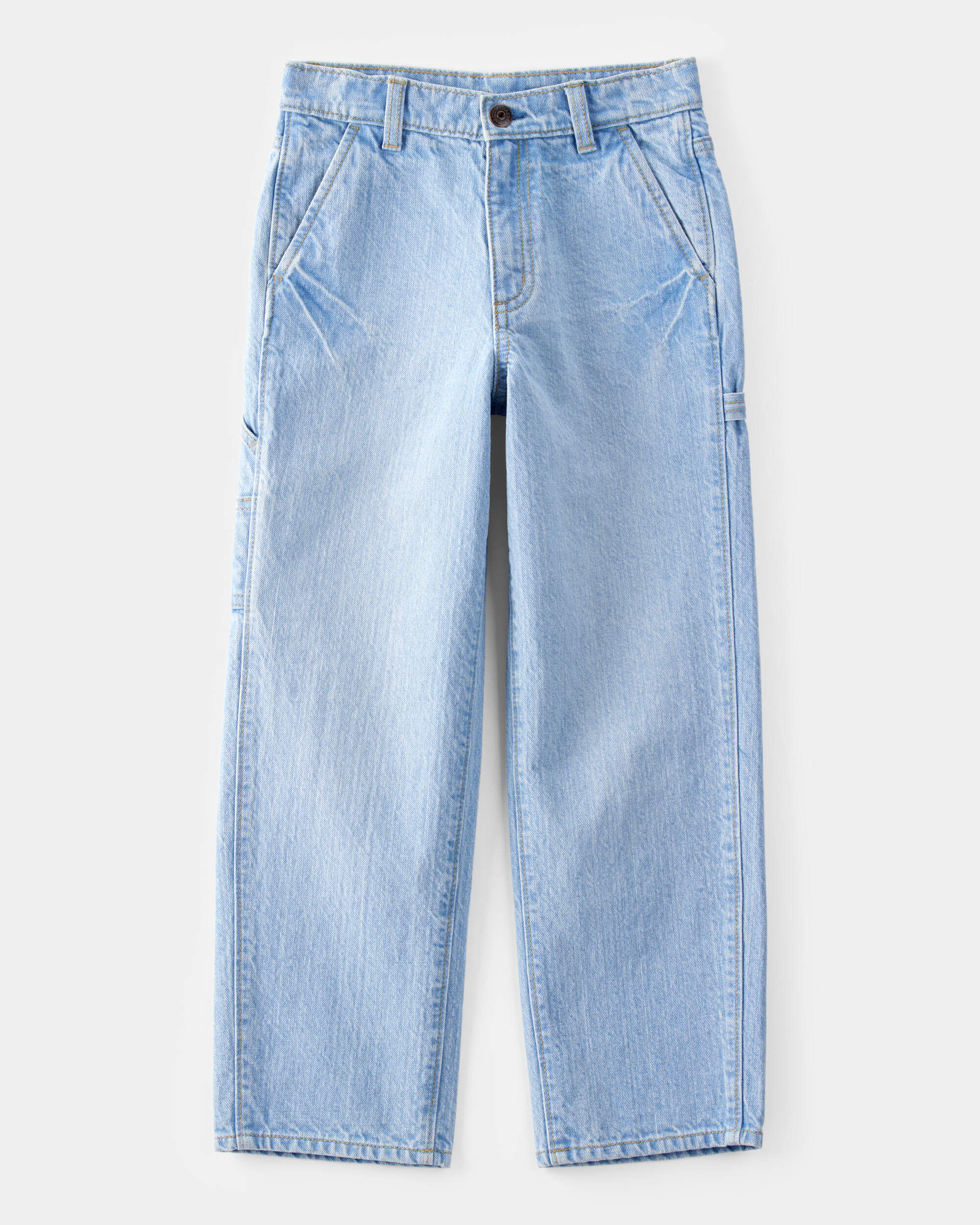 Kid Tapered Iconic Denim Drawstring Joggers - Medium Wash