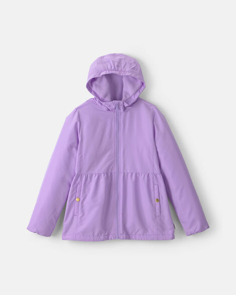 girls hooded midweight winter jacket - purple
