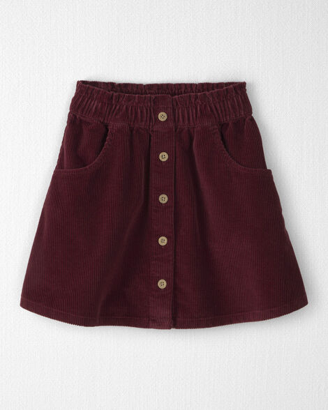 Girls Organic Cotton Corduroy Skirt