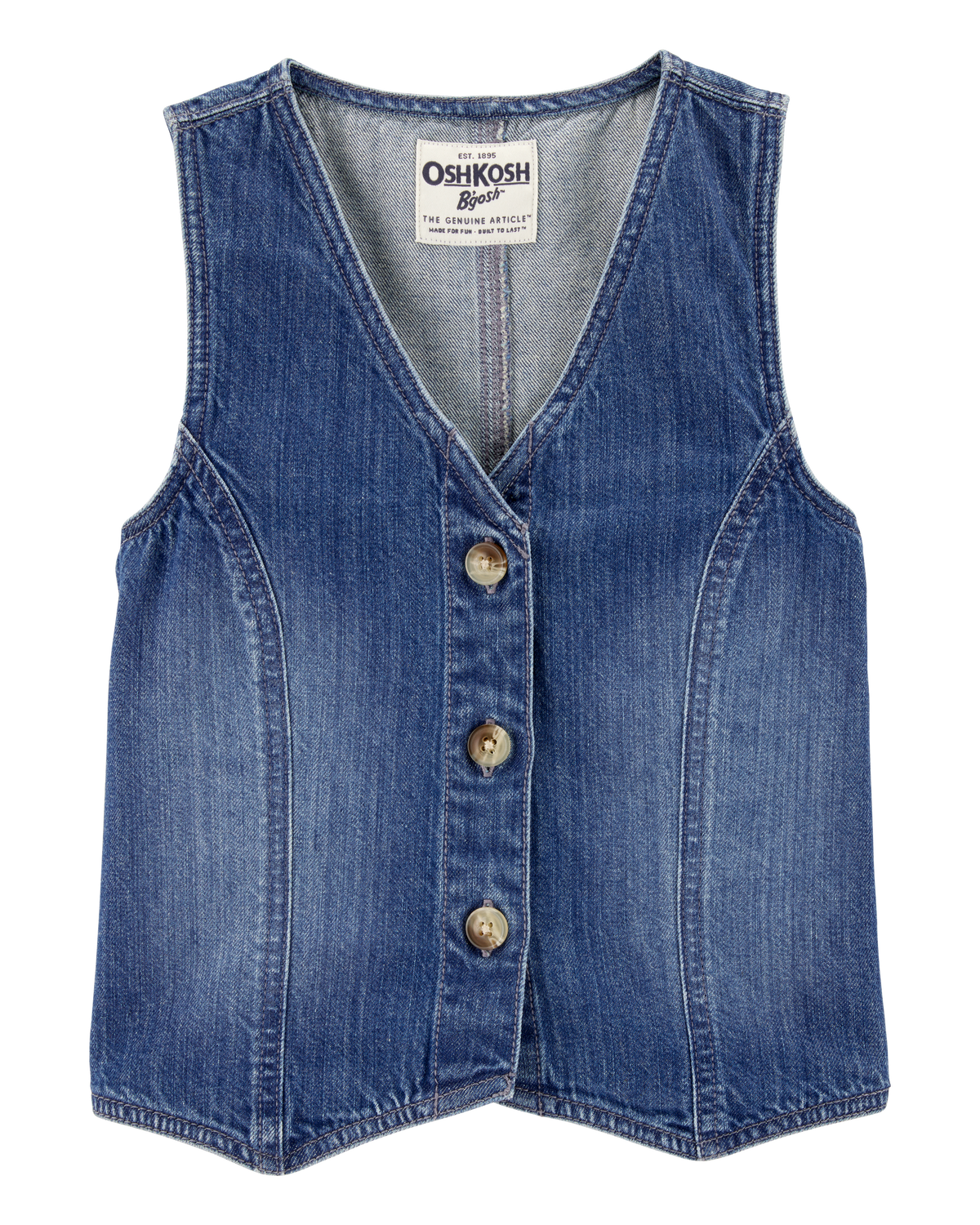 Skipper Collar Loop Button Denim Blouse – liwisi