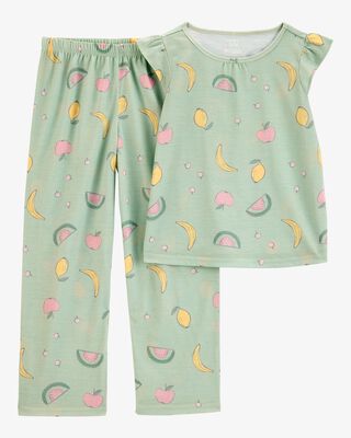 Product image 1 of Kid Fruit Loose Fit 2-Piece Pajamas - Green