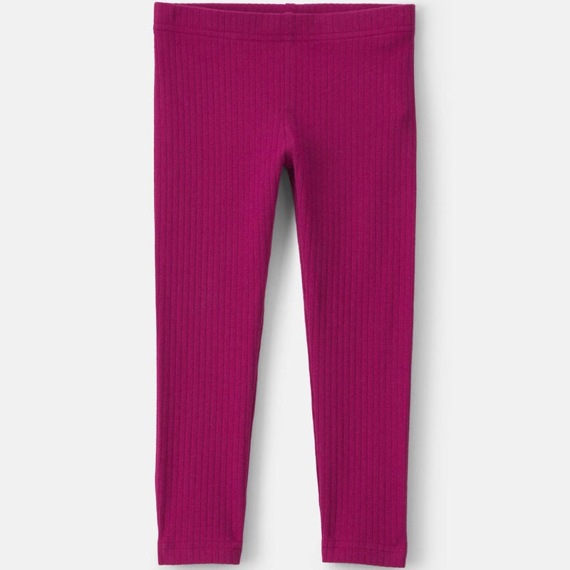 Toddler Girl Cotton Pull-On Stretch Leggings - Burgundy