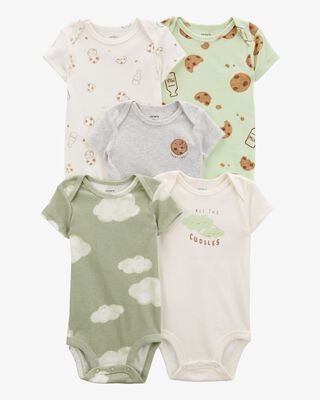 Product image 1 of Baby 5-Pack Short-Sleeve Bodysuits