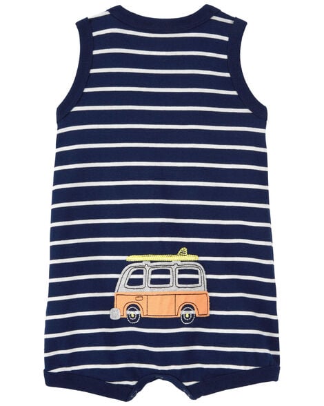 Product image 2 of Baby Striped Car Cotton Romper