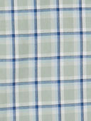 Green - Toddler Plaid Button-Front Shirt, Selected