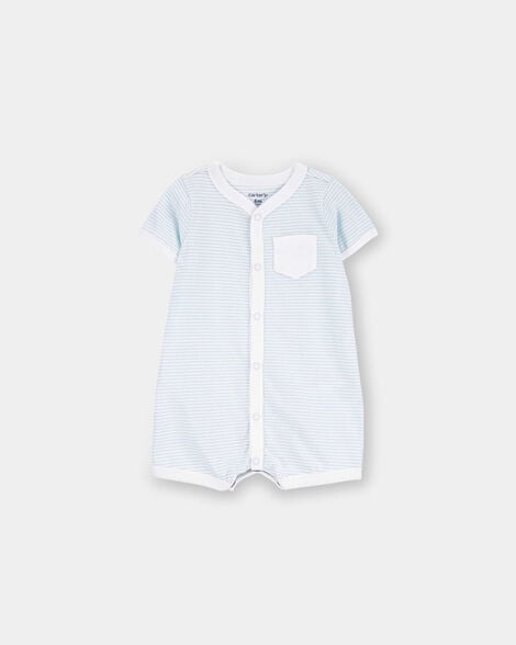 baby boy cloud romper - blue