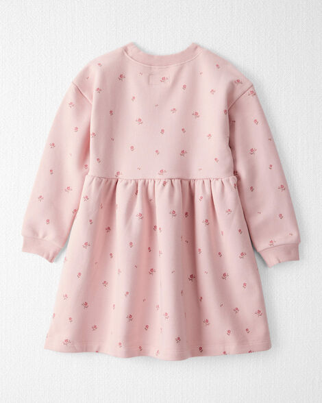 Product image 2 of Toddler Girl French Terry Dress Made with Organic Cotton in Blush Petals Print