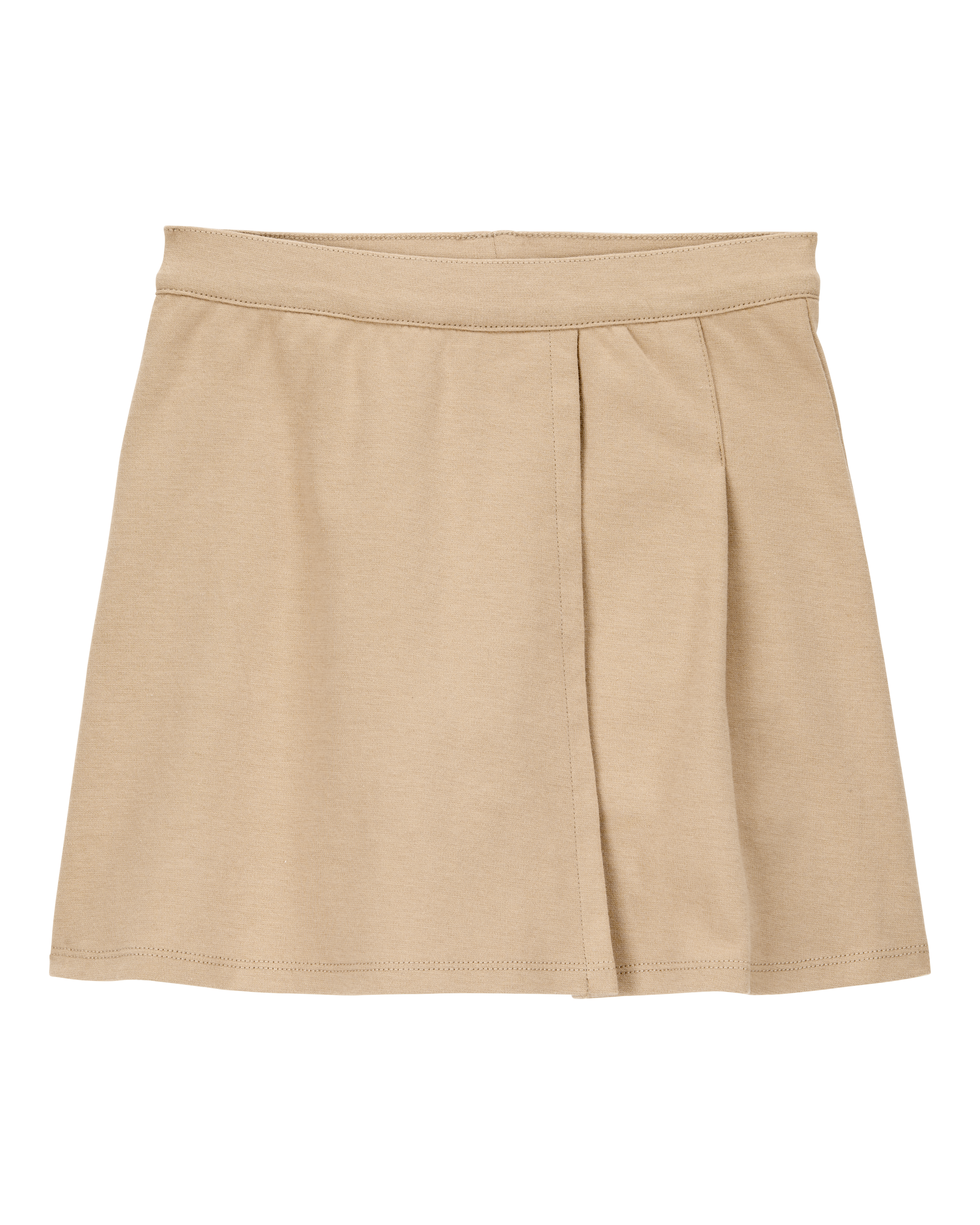 Kid Ponte Knit Uniform Skort - Khaki