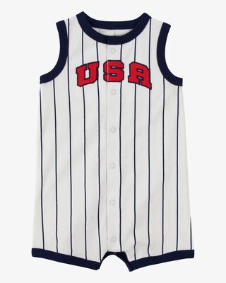 Product image 1 of Baby USA Varsity Stripe Romper