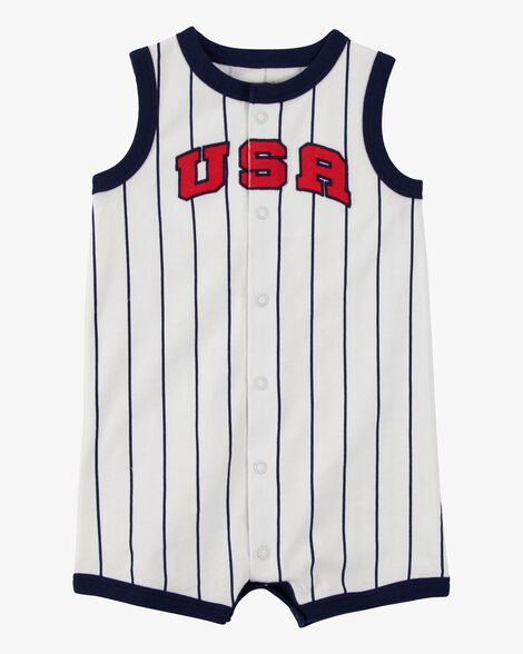  Product image 1 of Baby USA Varsity Stripe Romper