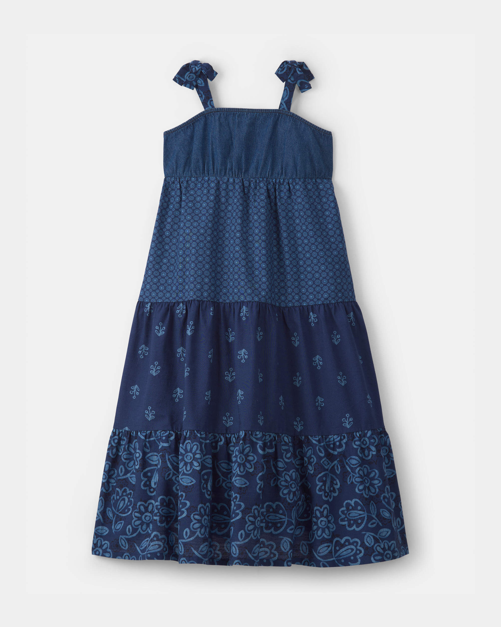 OshKosh Bgosh Girls Floral Maxi Dress 12 Navy 46$