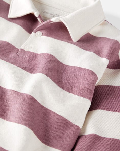 Product image 2 of Toddler Boy Organic Cotton Henley Top in Stripes