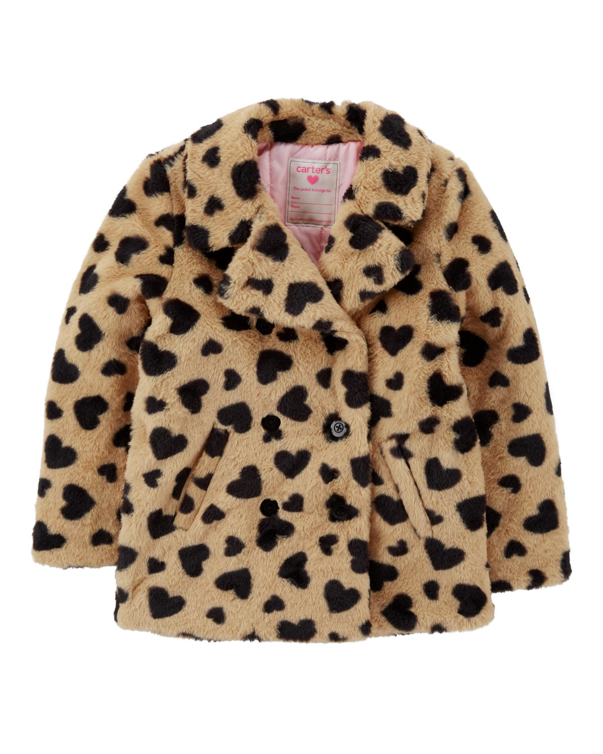 Kid Heart Faux Fur Peacoat - Carter's | Carter's