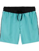 Blue - Kid Active Drawstring Shorts in Moisture Wicking Fabric, Selected