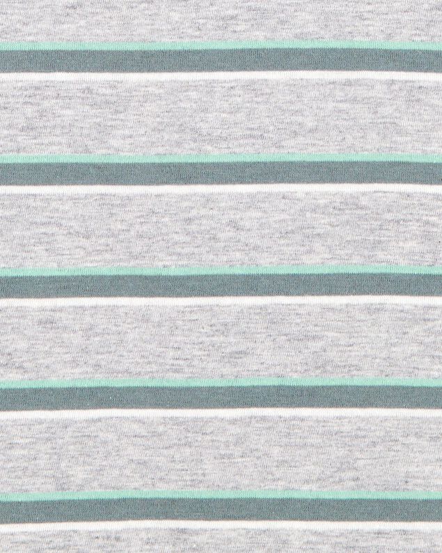 Product image 2 of Kid Striped Knit Short-Sleeve Henley - Grey