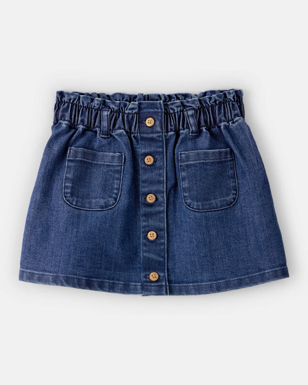 Product image 1 of Toddler Girl Denim Button-Front Skirt - Blue