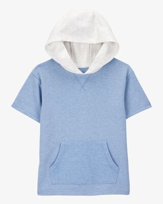 Product image 1 of Kid Hooded French Terry Short-Sleeve Tee - Blue