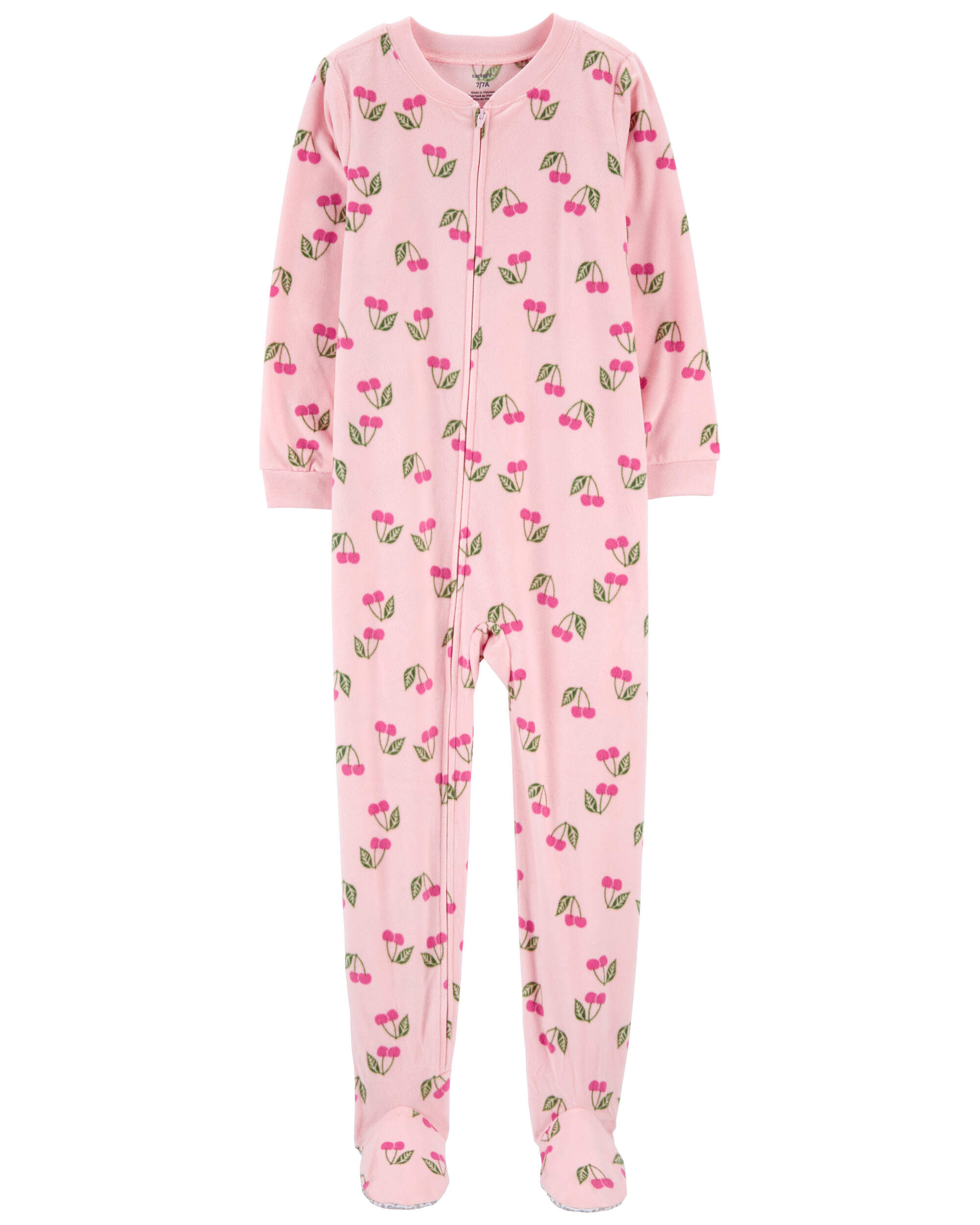 Kid 1 Piece Cherry Fleece Footie Pajamas Carter s Carter s