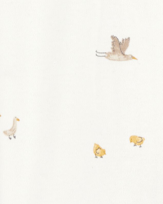 Product image 2 of Baby Mini Bird Print 2-Way Zip Cotton Sleep & Play Pajamas