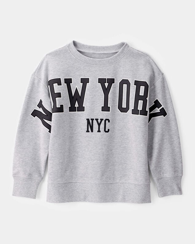 Product image 1 of Boys NYC French Terry Pullover Sweatshirt - Grey