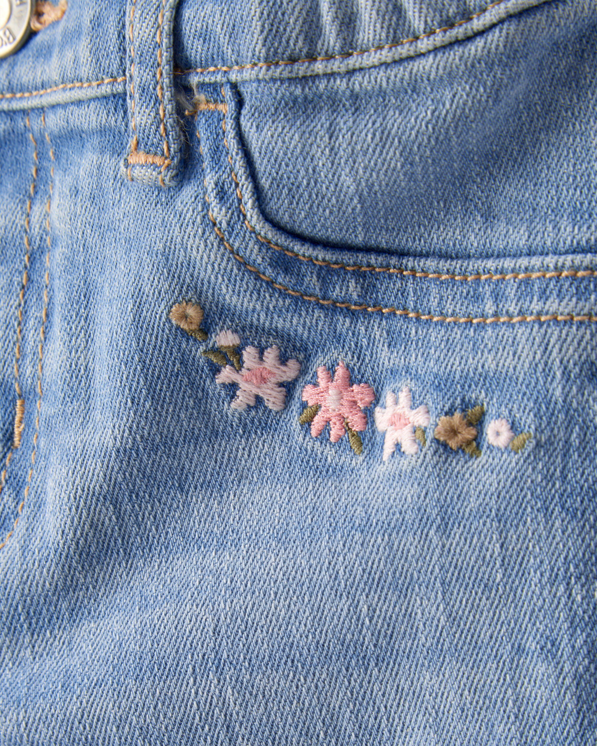 Baby Girl Denim Wide-Leg Jeans - Blue